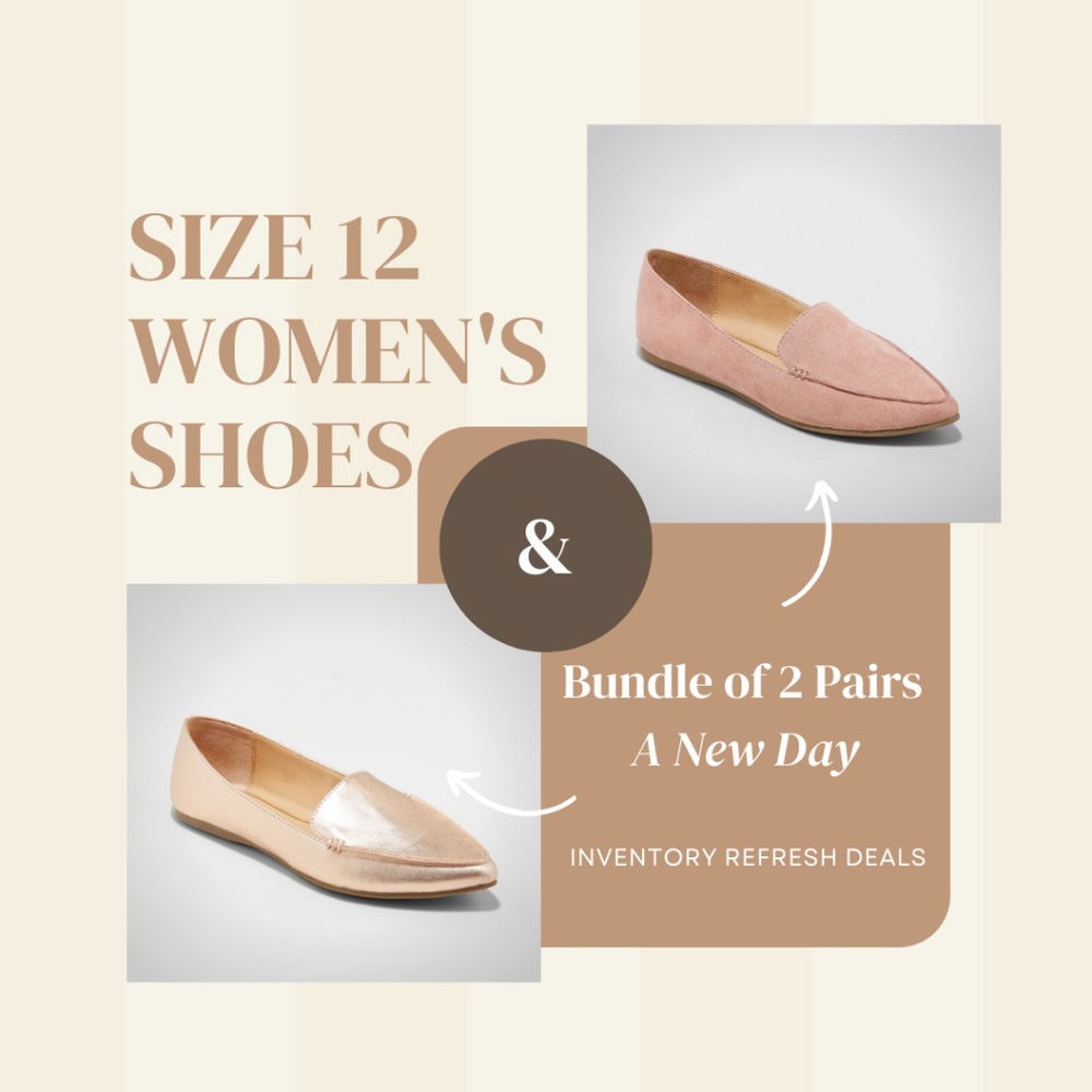 Bundle of 2 Pairs of A New Day Loafers - Size 12